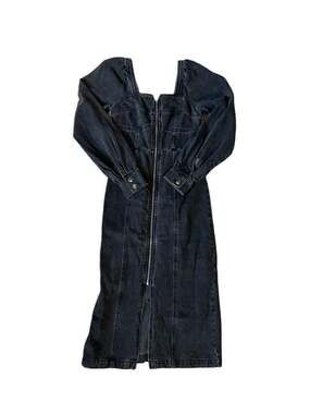 Denim Dress Black Acid Wash